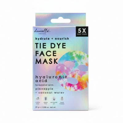 Tie Dye Σετ με 5 Ενυδατικές Μάσκες Προσώπου με Υαλουρονικό οξύ - By Upper Canada