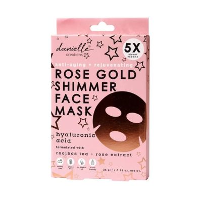 Rose Gold Shimmer Σετ με 5 Μάσκες Προσώπου με υαλουρονικό οξύ - By Upper Canada