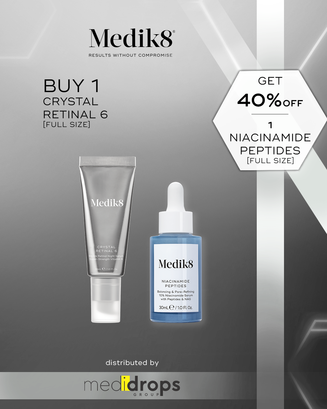 Medik8 Crystal Retinal 6 και 40% Έκπτωση στο Niacinamide Peptides