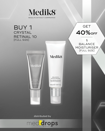 Medik8 Crystal Retinal 10 και 40% Έκπτωση στο Balance Moisturiser Medik8