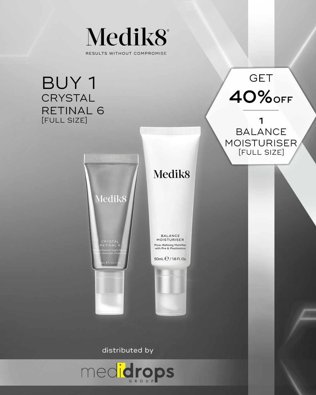 Medik8 Crystal Retinal 6 και 40% Έκπτωση στο Balance Moisturiser